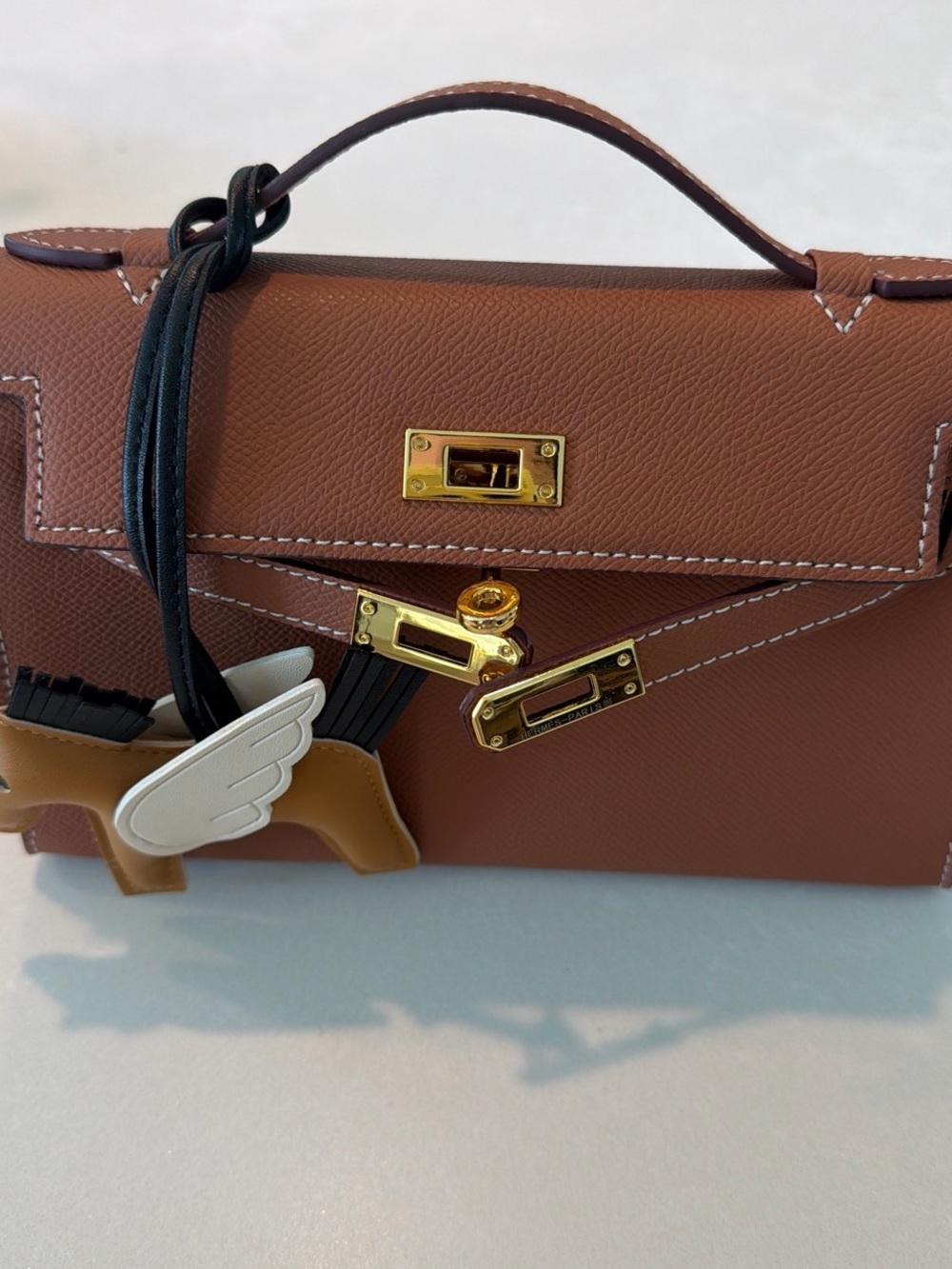 Mini Kelly Leather Bag